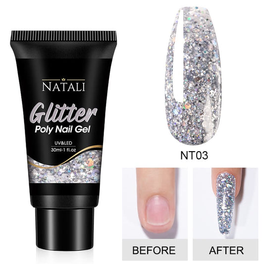 Polygel Glitter Natali Nt03 30Gr - Nt01 - Everin