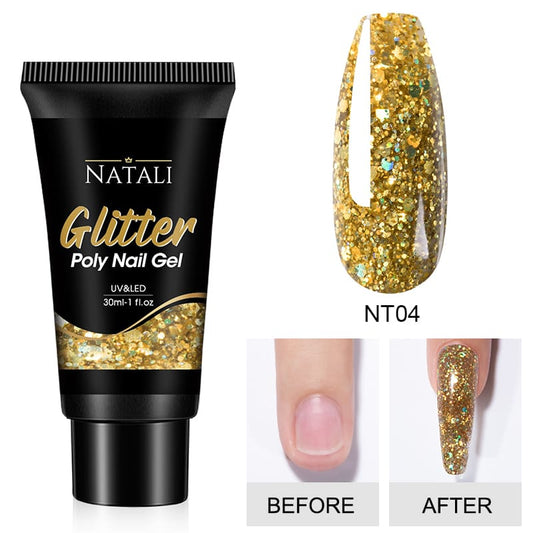 Polygel Glitter Natali Nt04 30Gr - Nt01 - Everin