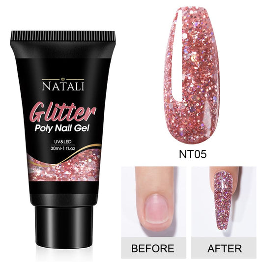 Polygel Glitter Natali Nt05 30Gr - Nt01 - Everin