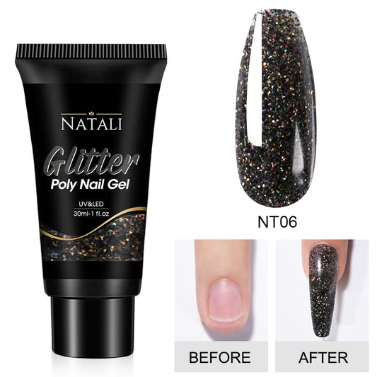 Polygel Glitter Natali Nt06 30Gr - Nt01 - Everin