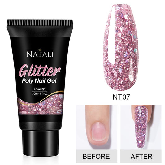 Polygel Glitter Natali Nt07 30Gr - Nt01 - Everin