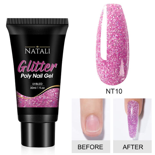Polygel Glitter Natali Nt10 30Gr - Nt02 - Everin