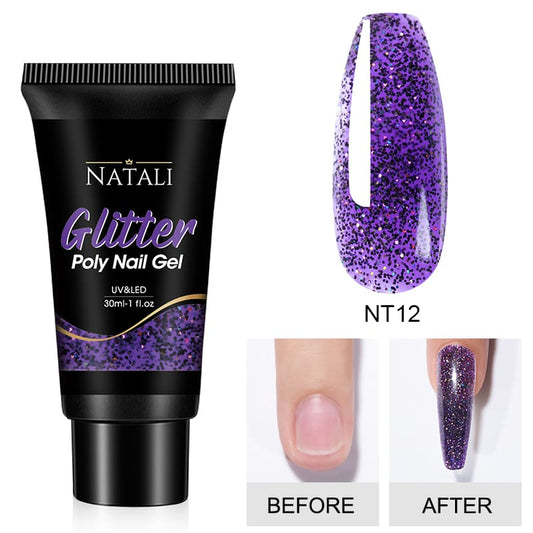 Polygel Glitter Natali Nt12 30Gr - Nt04 - Everin