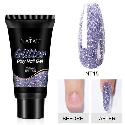 Polygel Glitter Natali Nt15 30Gr - Nt15 - Everin