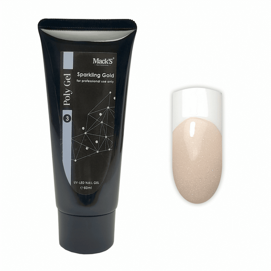 Polygel Sparkling Gold Macks 60Gr - P-Sg60