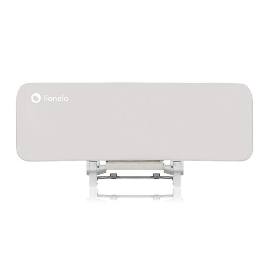 Protectie laterala pat, Lionelo, Lora, Pliabila, Sistem de blocare StandSafe, Geanta de transport inclusa, 105 x 45 cm, Bej