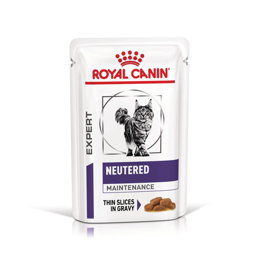 ROYAL CANIN Neutered Maintenance, formula veterinara, plic hrana umeda pisici, managementul greutatii, 85 g