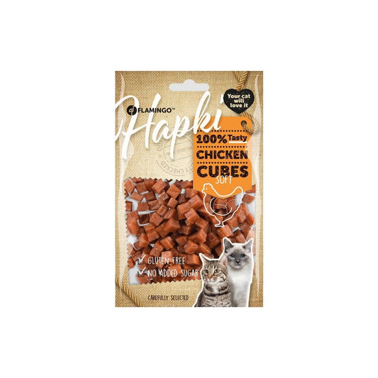 RECOMPENSE PENTRU PISICI SNACK HAPKI CUBURI SOFT CU PUI 85G