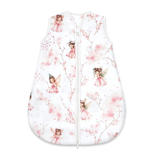 Sac de dormit, MimiNu, Pentru bebelusi, De iarna, Din bumbac certificat Oeko Tex Standard 100, Cu fermoar, 70 cm, 0 - 6 luni, 2.5 Tog, Fairy Pink