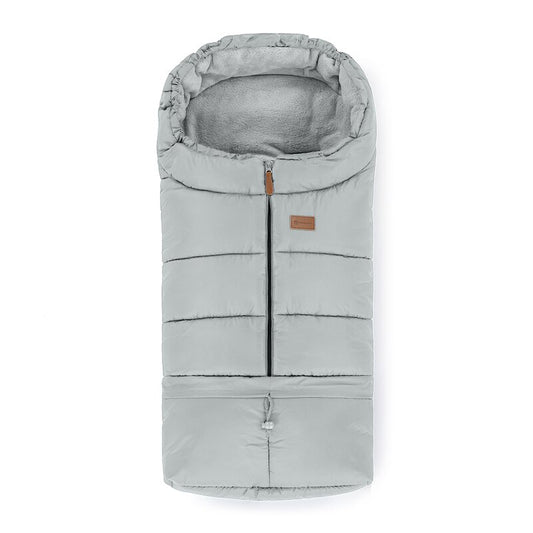 Sac de iarna, Petite&Mars, Jibot, Pentru carucior, landou sau scaun auto, 100x48 cm, Impermeabil, Cu elemente reflectorizante, Extensibil, 3 in 1, Quiet Grey