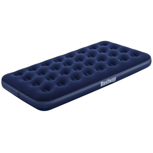 Saltea gonflabila, Bestway, Pavillo, Cu structura spiralata, Cu o parte din catifea, Pana la 150 kg, 188 x 99 x 22 cm, 3 ani+, Albastru