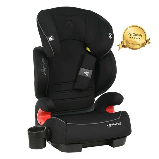 Scaun auto, Bebe Stars, Magic, Grupele 2/3, 15-36 kg, Tehnologie Isofix, Spatar reglabil, Tetiera reglabila, Scaun confortabil din spuma, Conform cu ECE R44/04, Grey