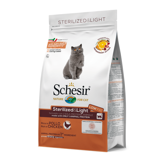 Schesir Cat Sterilized & Light Pui, 10 kg
