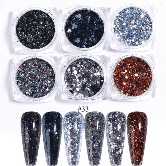 Sclipici Si Paiete Set 6 Culori Syg-4 - Syg-4