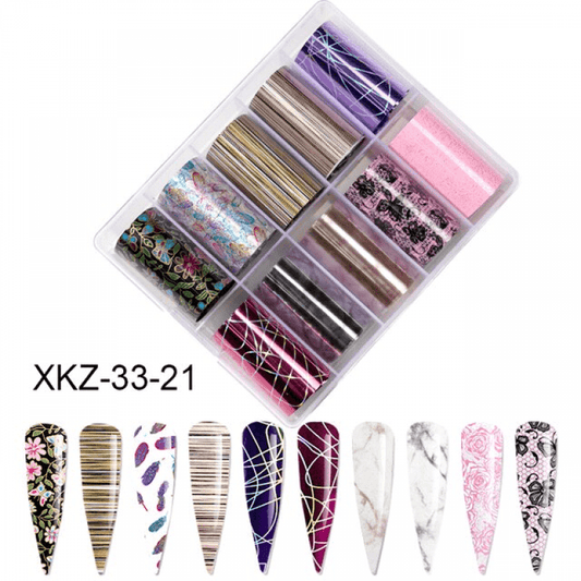 Set 10 Folii De Transfer 100X4Cm. Xkz-33-21 - Xkz-33-21