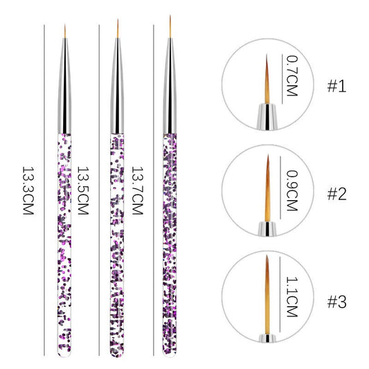 Set 3 Pensule Pictura Marimi Diferite Py-F3 - Py-F3