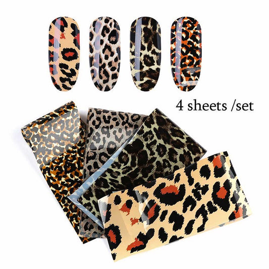 Set 4 Folii De Transfer 4X20Cm Leopard - Ft-S4