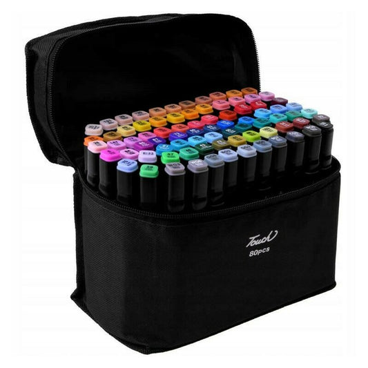 Set 80 carioci, Jokomisiada, ProTone, De colorat, Cu 2 capete, Cu alcool, Cu multiple culori, 3 ani+, Multicolor