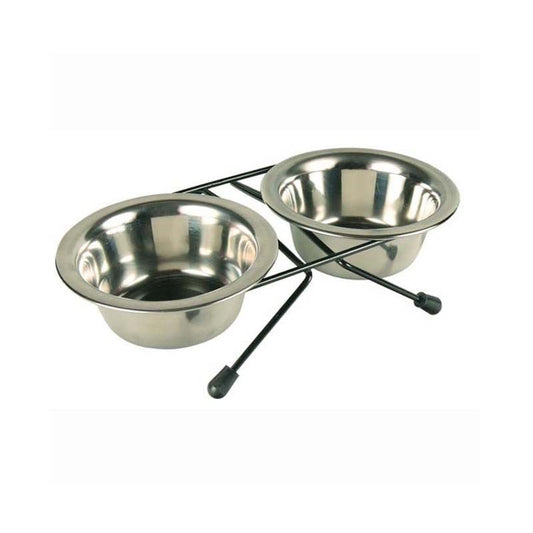 SUPORT + CASTRON INOX DINNER 13CM PENTRU CAINI
