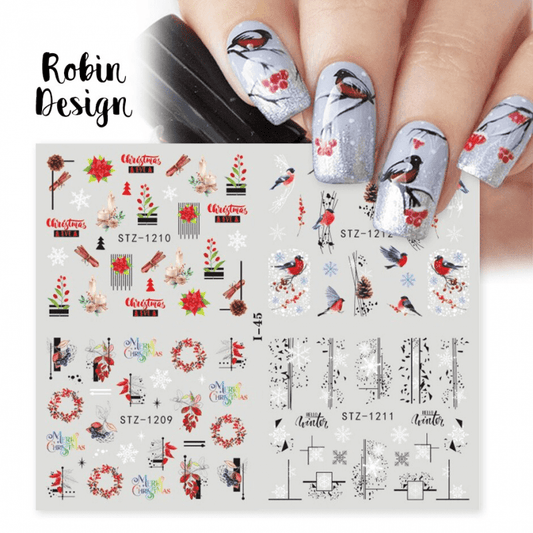 Tatuaj Decor Unghii Modele Iarna/Craciun 4 In 1- I-45 - I-45