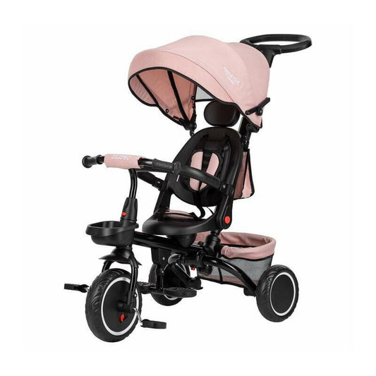 Tricicleta copii, Elipso, Free2Move, Cu sezut rotativ 360 grade, Reglabil, Roti EVA, Mecanism de pedalare libera, Pink