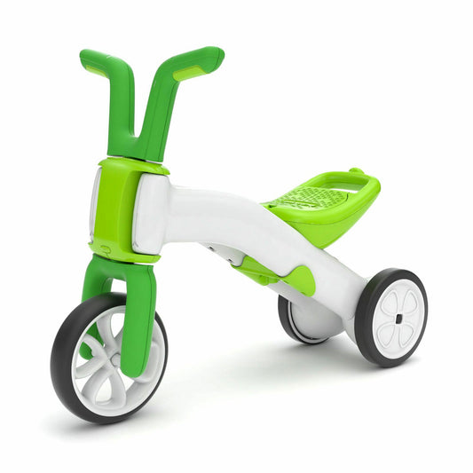 Tricicleta copii, Chillafish, Bunzi, 2 in 1, Transformabila in bicicleta fara pedale, Cu sa reglabila, Cu mic compartiment in sa, 1.9 Kg, Pentru 1 - 3 ani, Lime
