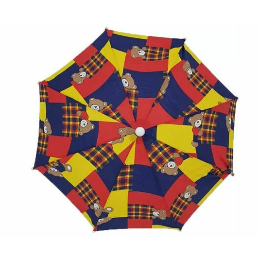 Umbrela carucior, Bebe Stars, Universala, Din material impermeabil, Anti-UV, Reglabila in 2 pozitii, Red Bear