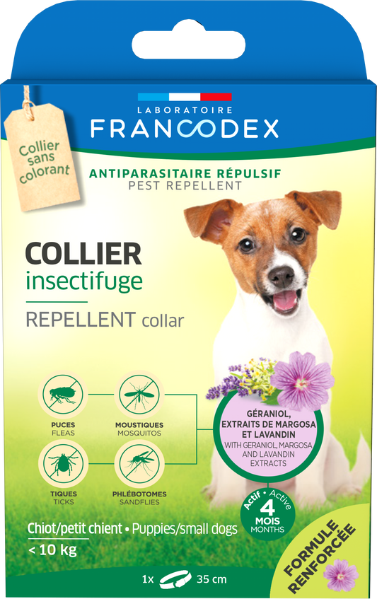 Francodex, Zgarda Antiparazitara Geraniol Dog Mini, <10 kg