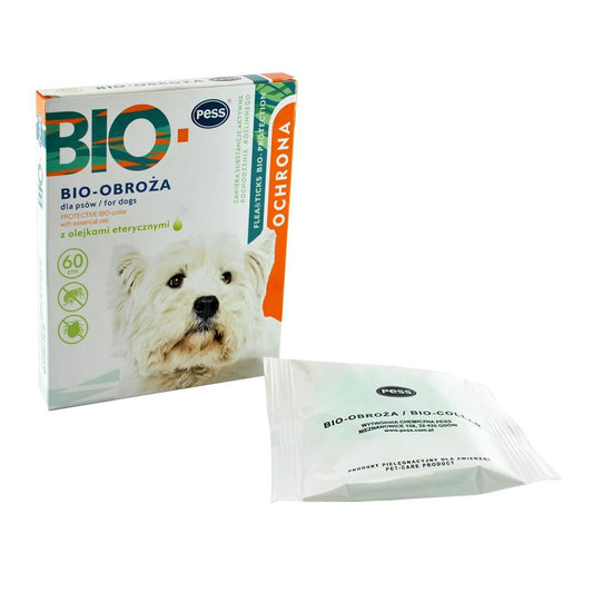 Zgarda Antiparazitara Caini PESS Bio cu Uleiuri Esentiale Naturale, 60 cm